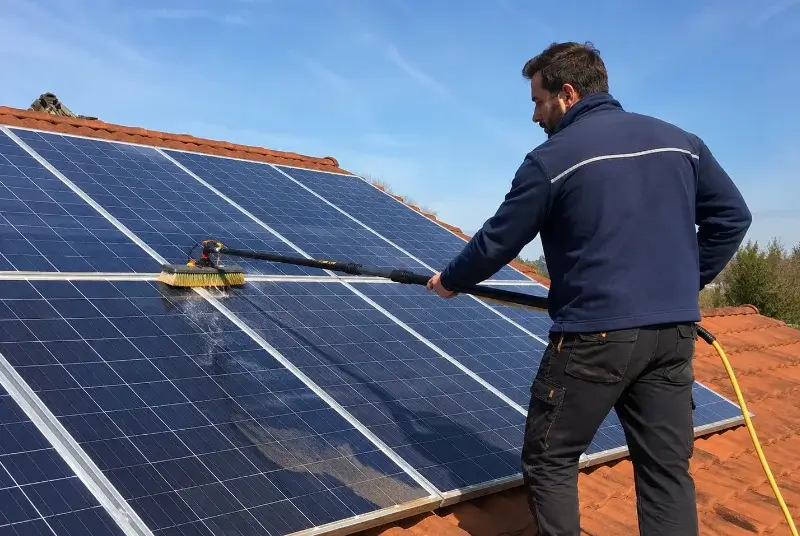 Nettoyage et entretien de panneaux solaires au Grand-Lemps
